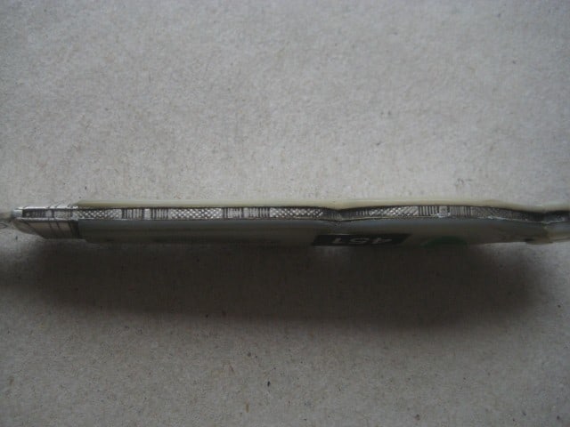 Title: Victorian Mother of Pearl Hafted Silver Bladed Folding Fruit Fork Description: Victoria - 7