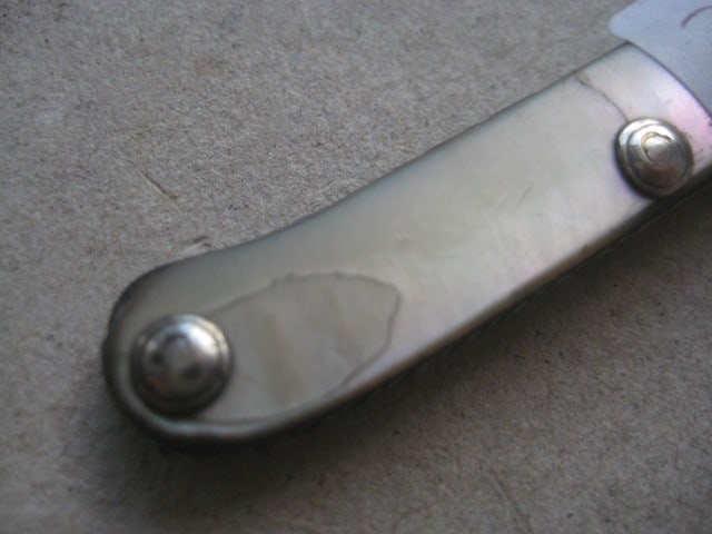 Title: Rare George III Scimitar Silver Bladed Folding Fruit Knife Description: Rare George III - 3