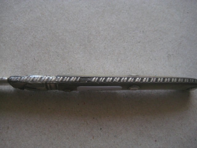 Title: Rare George III Scimitar Silver Bladed Folding Fruit Knife Description: Rare George III - 8