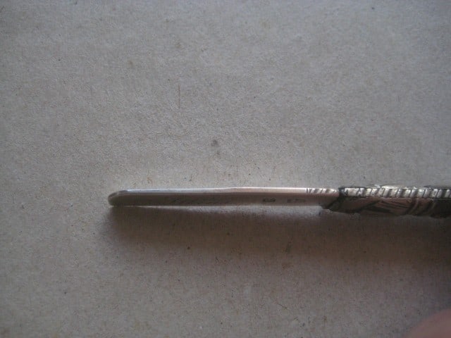 Title: Rare George III Scimitar Silver Bladed Folding Fruit Knife Description: Rare George III - 9