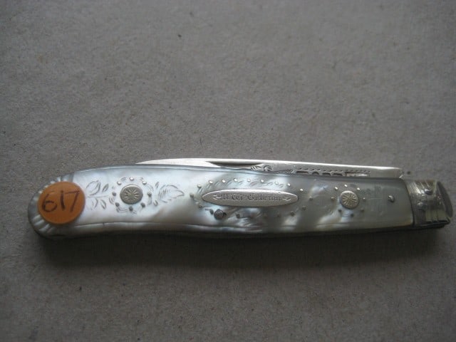 Victorian Mother of Pearl Hafted Silver Bladed Folding Fruit Knife - 10