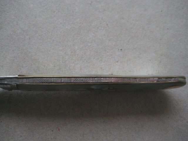 Victorian Mother of Pearl Hafted Silver Bladed Folding Fruit Knife - 8
