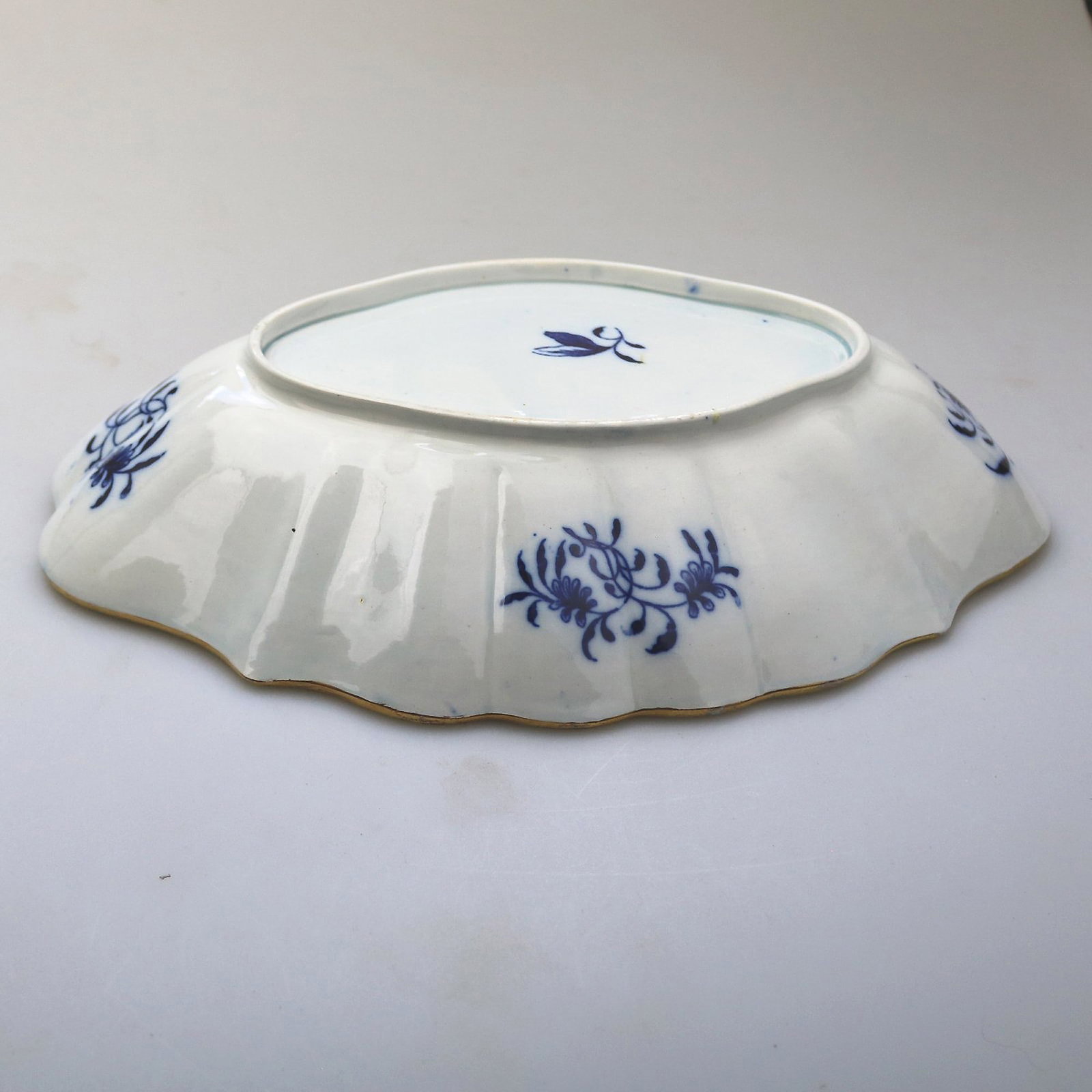 An Unusual Antique Large B&W Long Bridge Pagoda Pottery Bowl Pottery C.19thC - 5