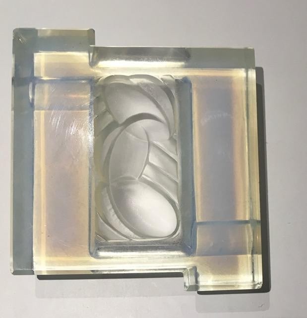 Andre Hunebelle (1896-1985) Art Deco, Opalescent Ashtray, Swimmers, Signed, 1930 - 11