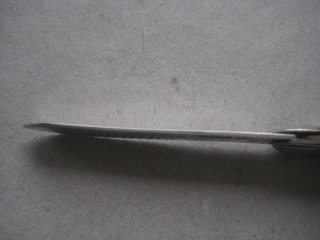 George V Mother of Pearl Hafted Silver Bladed Folding Fruit Knife - 7