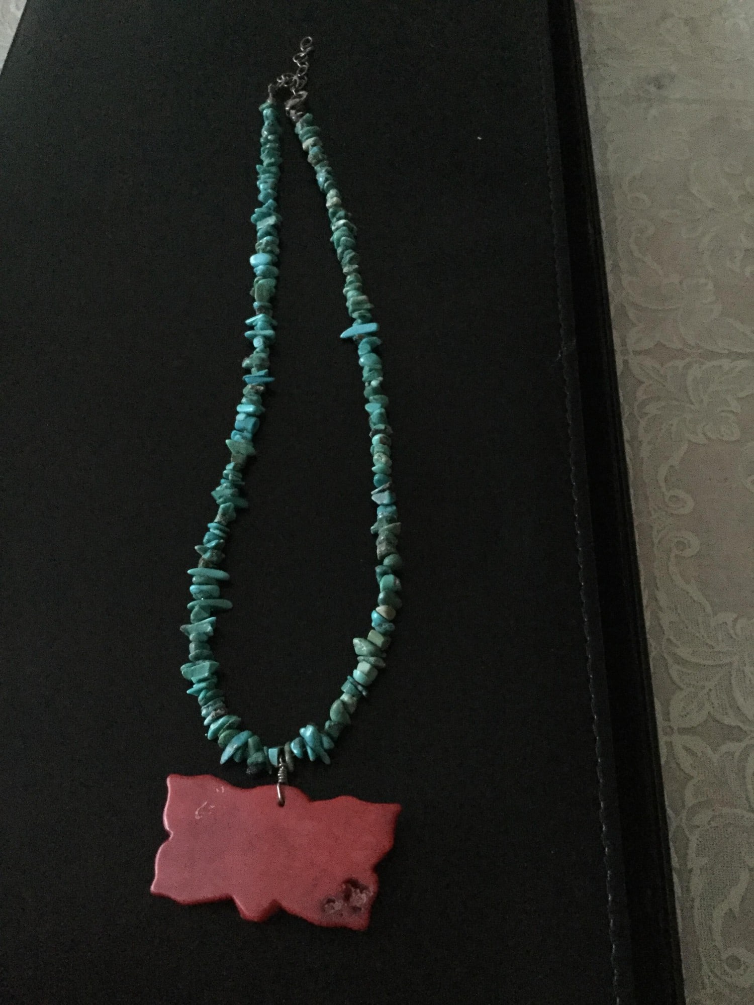 Turquoise and Coral Necklace - 6