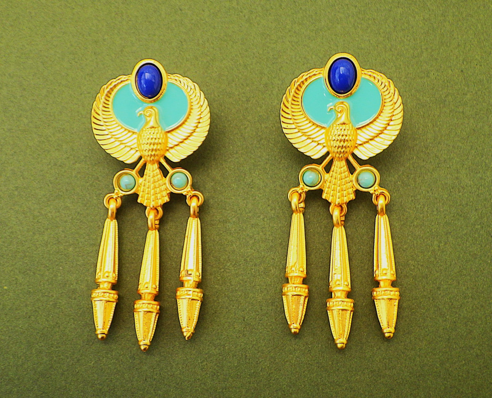 Cleopatra/Elizabeth Taylor - Egyptian Revival Earrings (1 of 4)