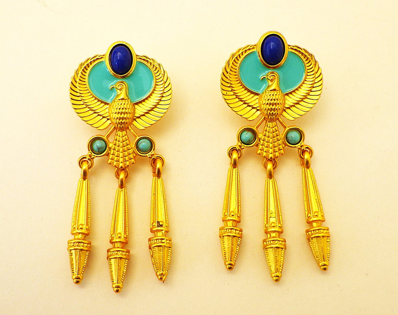 Title: Cleopatra/Elizabeth Taylor - Egyptian Revival Earrings Description: A magnificent pair or - 2