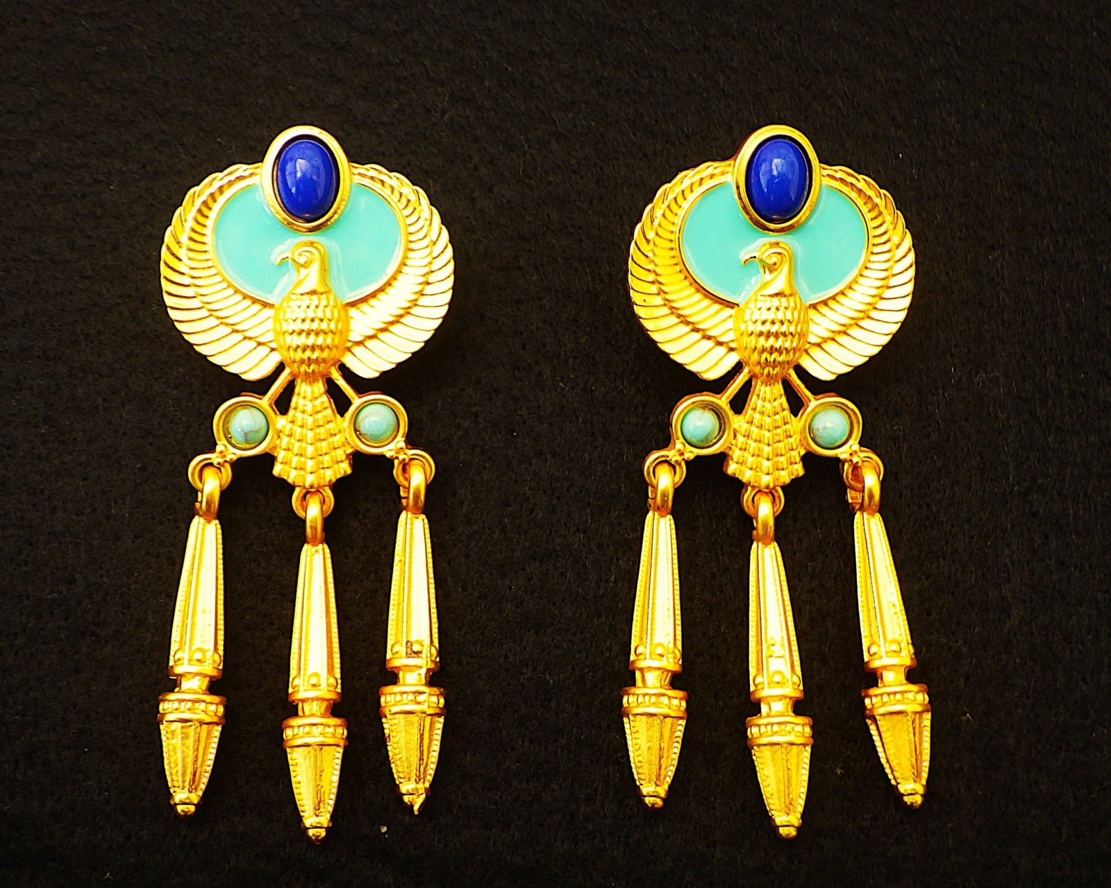 Title: Cleopatra/Elizabeth Taylor - Egyptian Revival Earrings Description: A magnificent pair or - 3