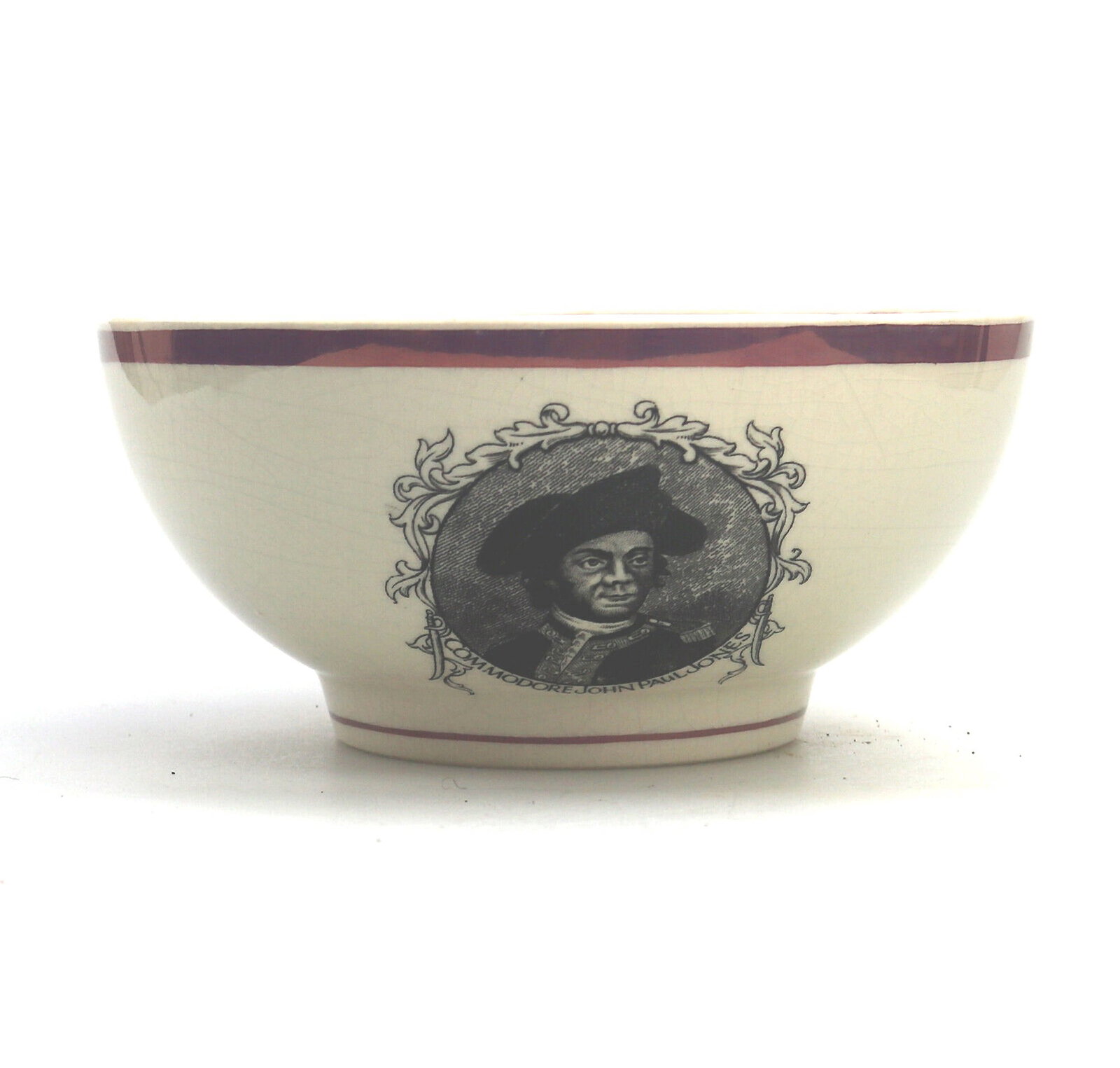 A Rare Staffordshire Lustre USA Naval Maritime Commemorative Pottery Bowl C.19thC - 3