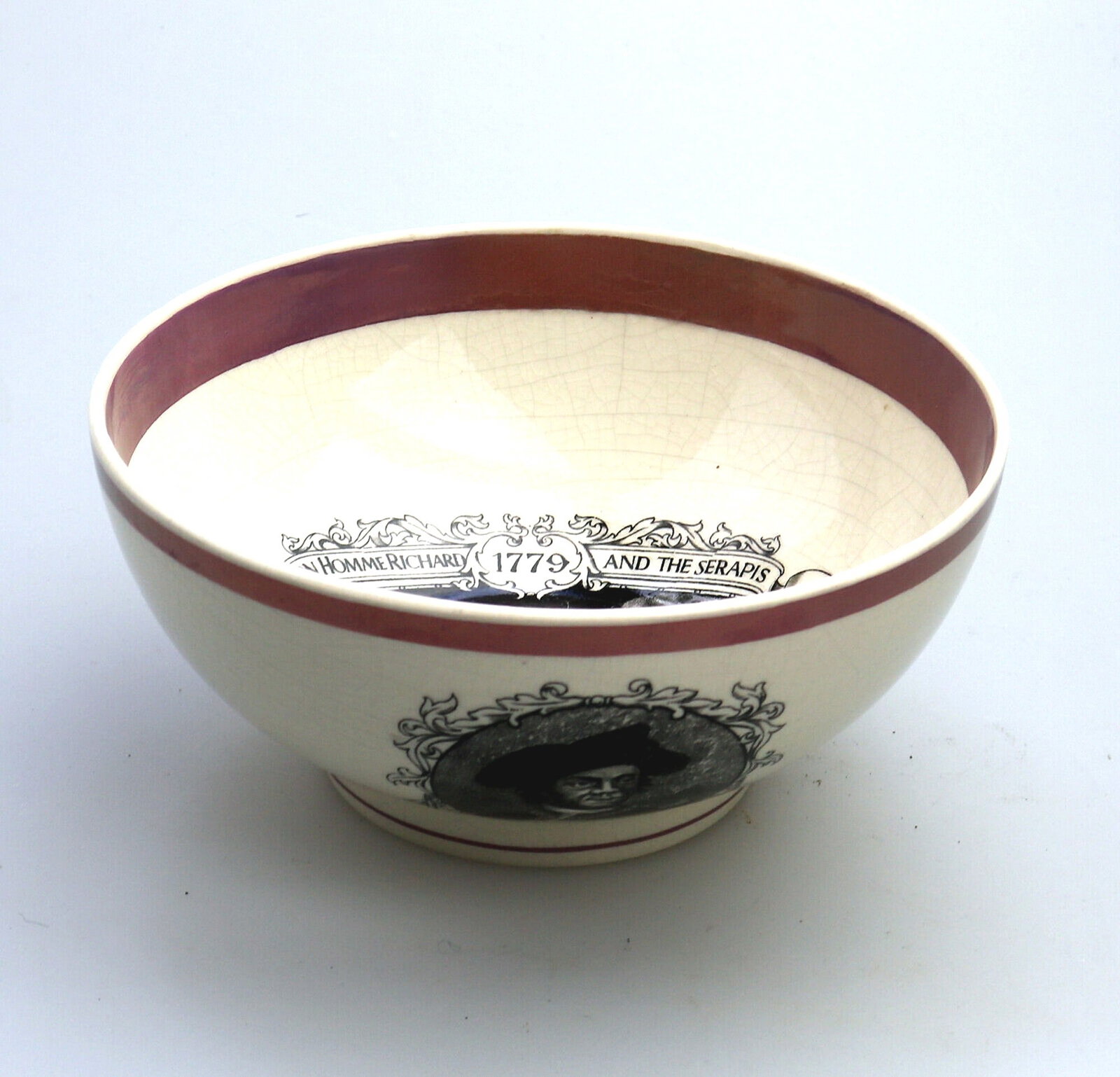 A Rare Staffordshire Lustre USA Naval Maritime Commemorative Pottery Bowl C.19thC - 4