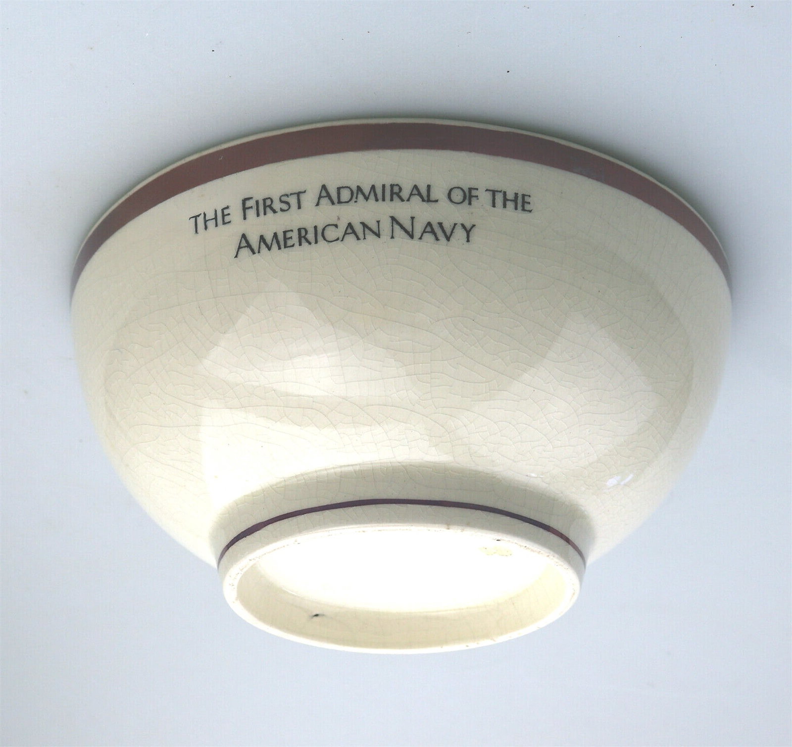 A Rare Staffordshire Lustre USA Naval Maritime Commemorative Pottery Bowl C.19thC - 5
