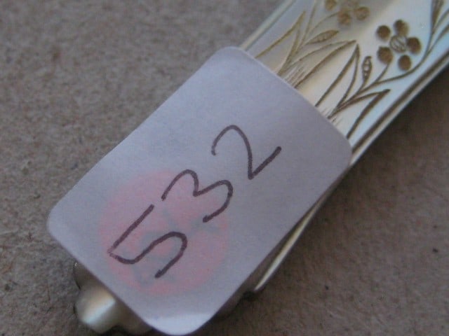 Title: Victorian Mother of Pearl Hafted Silver Bladed Folding Fruit Knife Description: Victori - 4