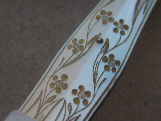 Title: Victorian Mother of Pearl Hafted Silver Bladed Folding Fruit Knife Description: Victori - 5