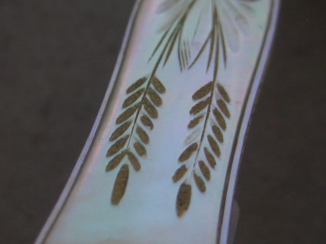 Title: Victorian Mother of Pearl Hafted Silver Bladed Folding Fruit Knife Description: Victori - 7