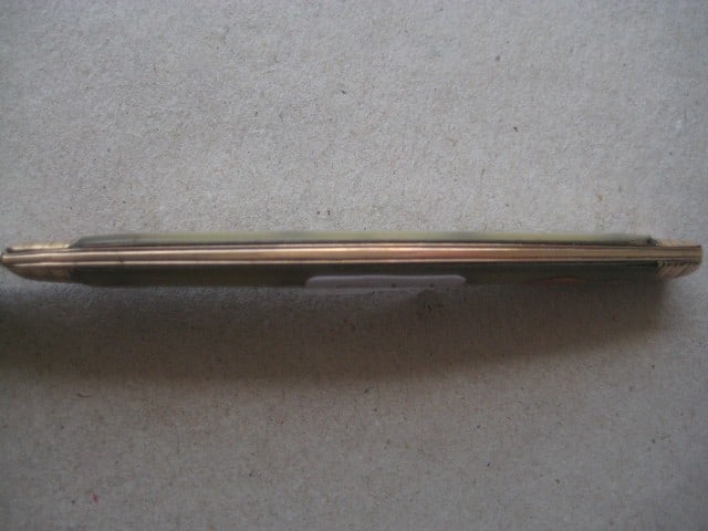 Title: Rare George III Gold Mounted Mother of Pearl Hafted Silver Bladed Folding Fruit Knife - 6
