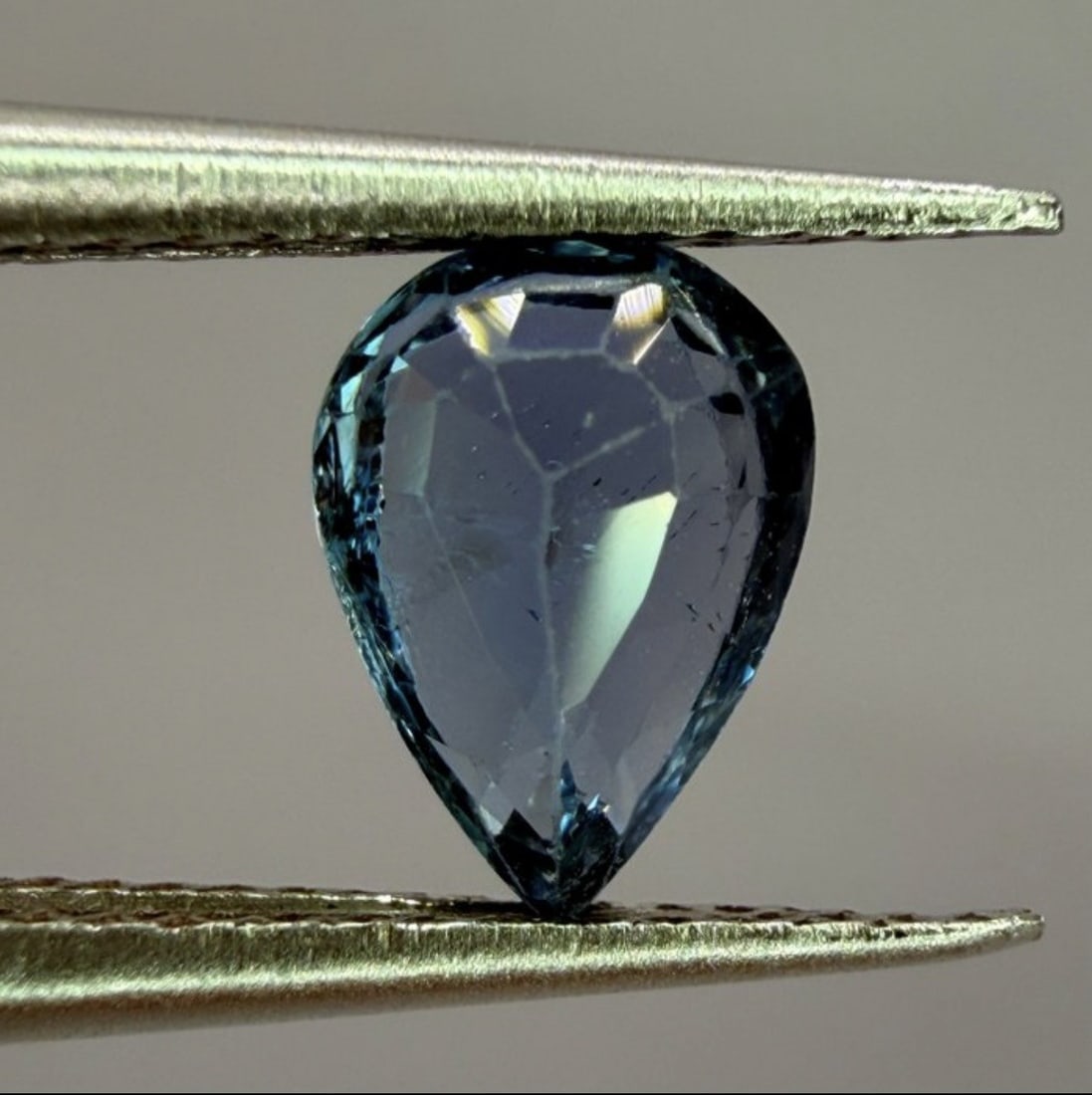1.03ct Natural Blue Spinel — Pear Mixed Cut — IGI Certified — Untreated - 2