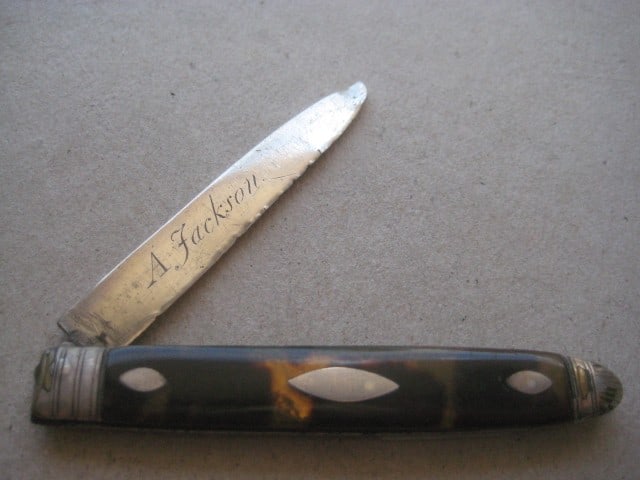 George III Silver Bladed Folding Fruit Knife - 2