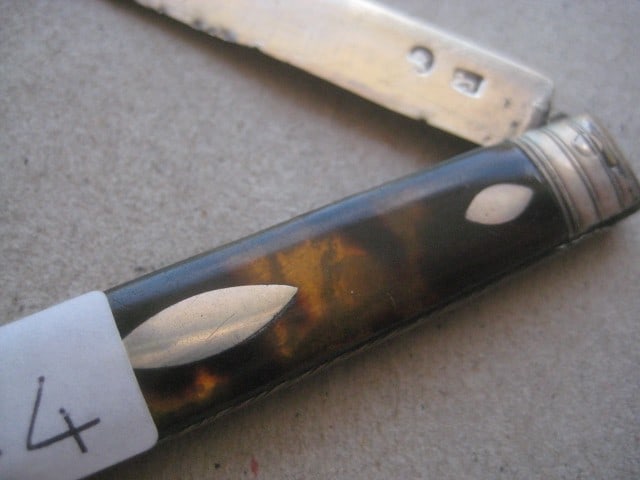 George III Silver Bladed Folding Fruit Knife - 5
