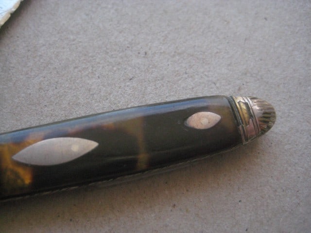 George III Silver Bladed Folding Fruit Knife - 7