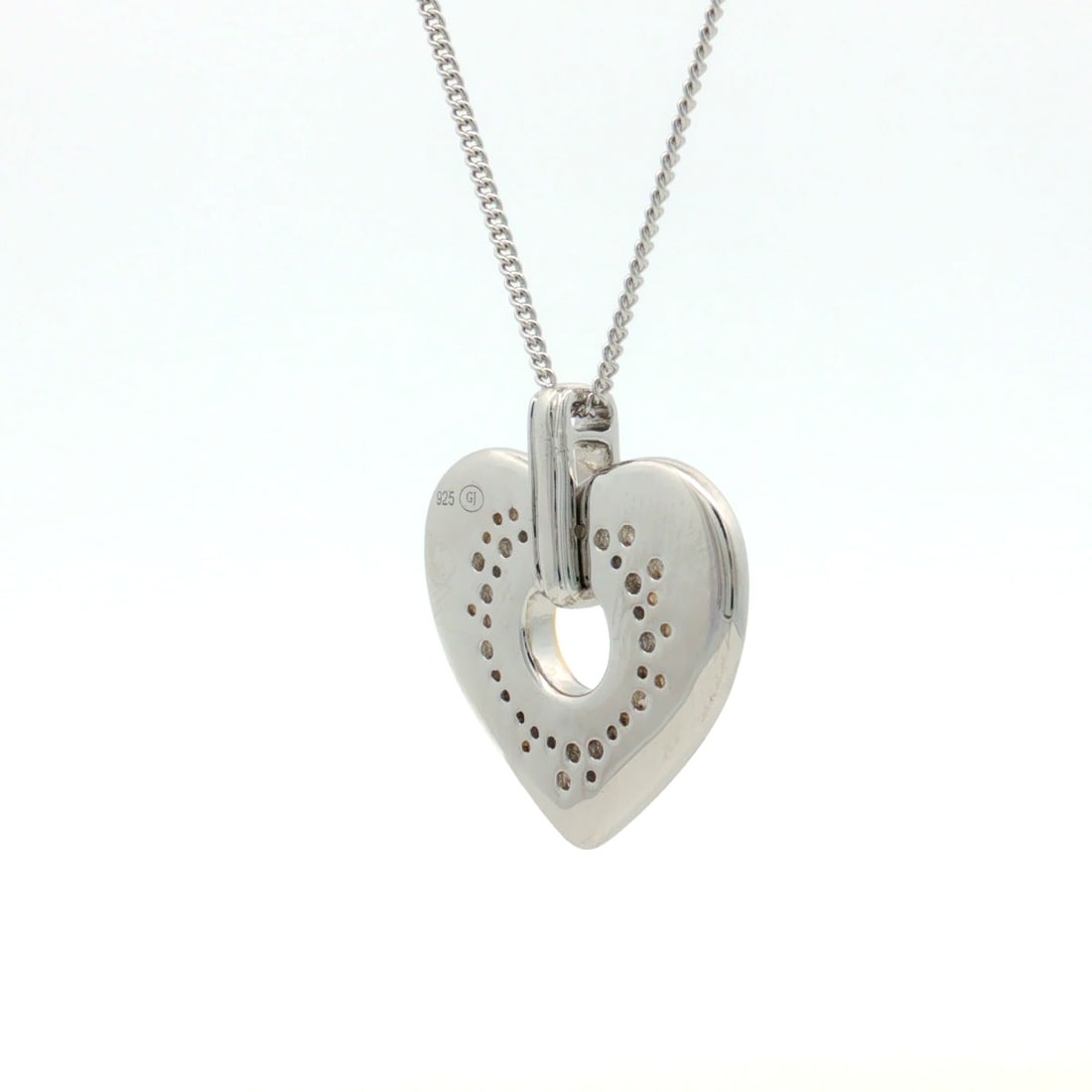 HRD Certified White Topaz Pendant With Curb Chain – 925 Sterling Silver - 3