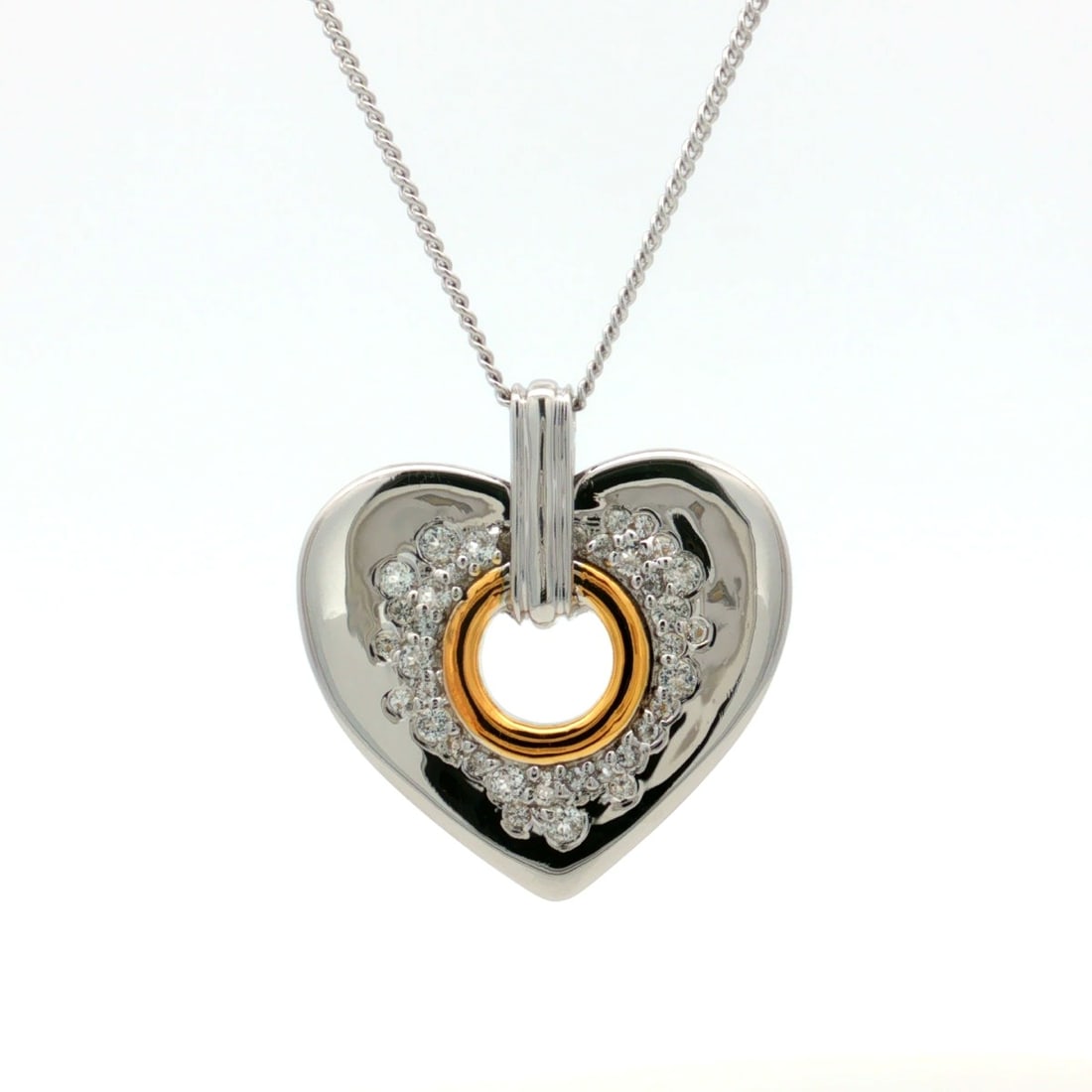 HRD Certified White Topaz Pendant With Curb Chain – 925 Sterling Silver - 4