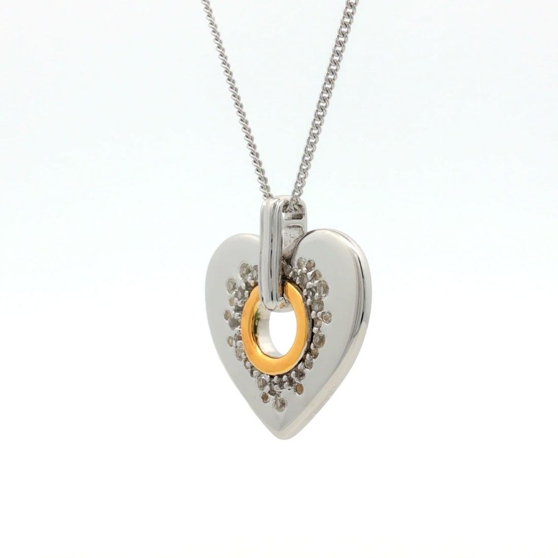 HRD Certified White Topaz Pendant With Curb Chain – 925 Sterling Silver - 5