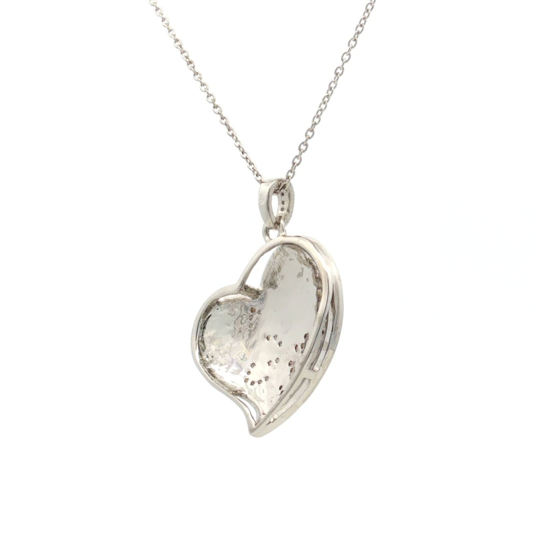 HRD Certified White Topaz Enamel Pendant – 925 Sterling Silver - 3