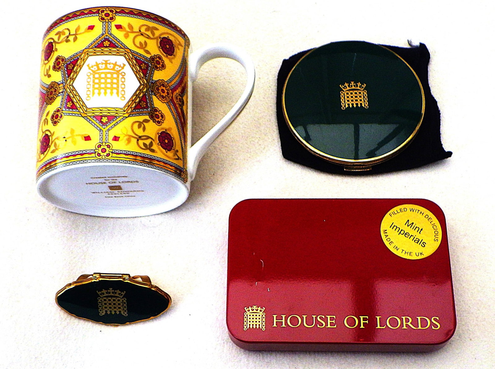 Eclectic Selection of ""House of Lords"" Personal Items: Title: Eclectic Selection of ""House of Lords"" Personal Items Description: An Eclectic group of personal items from the ""House of Lords"" 1. A fine bone china mug created by William Edwards