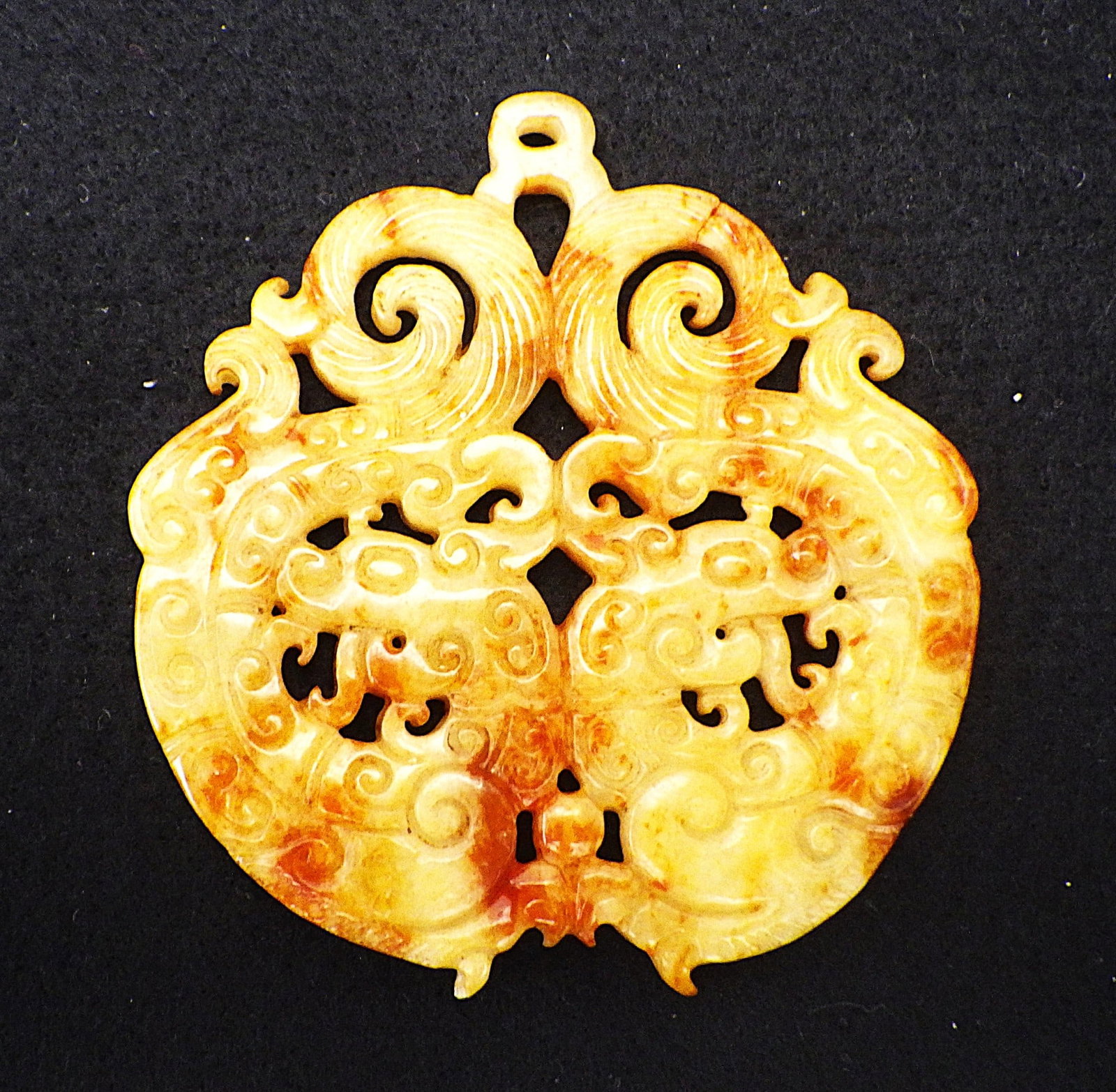 Chinese Vintage White Jade Hand Carved Amulet Pendant - 2