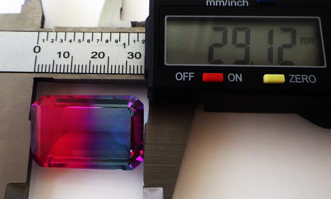Title: Emerald Cut "Watermelon" Tourmaline 45 Carats Description: A very interesting emerald cut - 4
