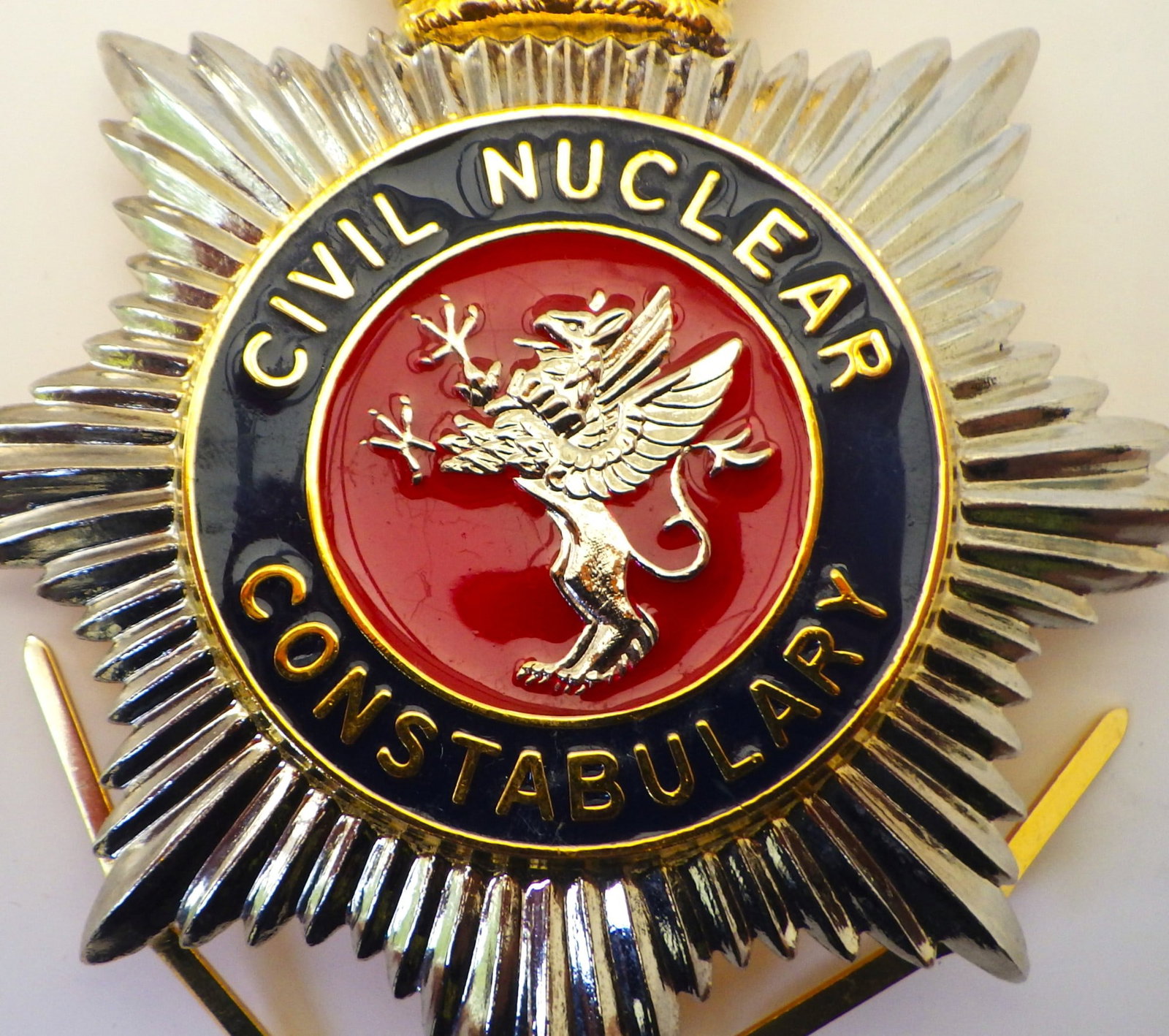 Title: A Very Rare Civil Nuclear Constabulary Helmet Plate Police From UK Description: A very rare - 2