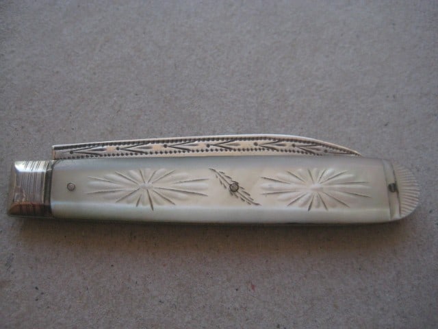 William IV Mother of Pearl Hafted Silver Bladed Folding Fruit Knife - 10