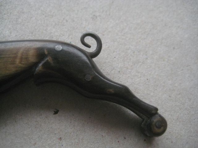 Rare George III Horn Hafted Dog Penknife - 8
