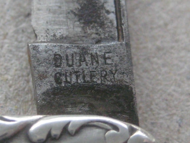 George V Silver Hafted Twin Steel Bladed Folding Penknife - 6