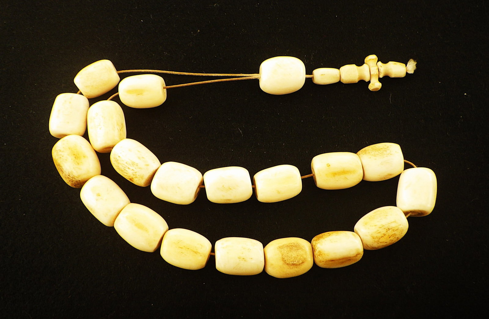Antique Unique Greek Religious ""Komboloi"": Title: Antique Unique Greek Religious ""Komboloi"" Description: An antique Meta-Byzantine Greek ""komboloi"" made form wild boar tusks initially for a monk or a high-ranking priest. The b