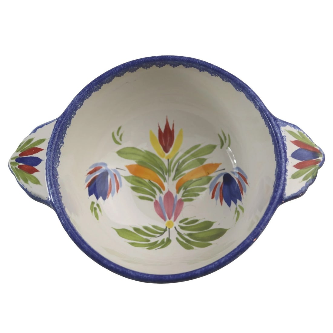 Title: 3X Vintage Henriot Quimper Faience Pottery Various Hand Painted Bowls C.20thC Description: - 4