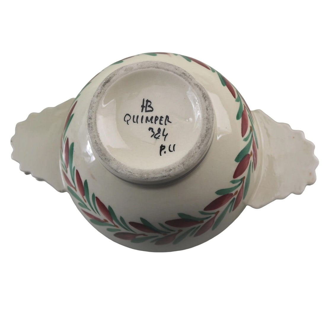 Title: 3X Vintage Henriot Quimper Faience Pottery Various Hand Painted Bowls C.20thC Description: - 5
