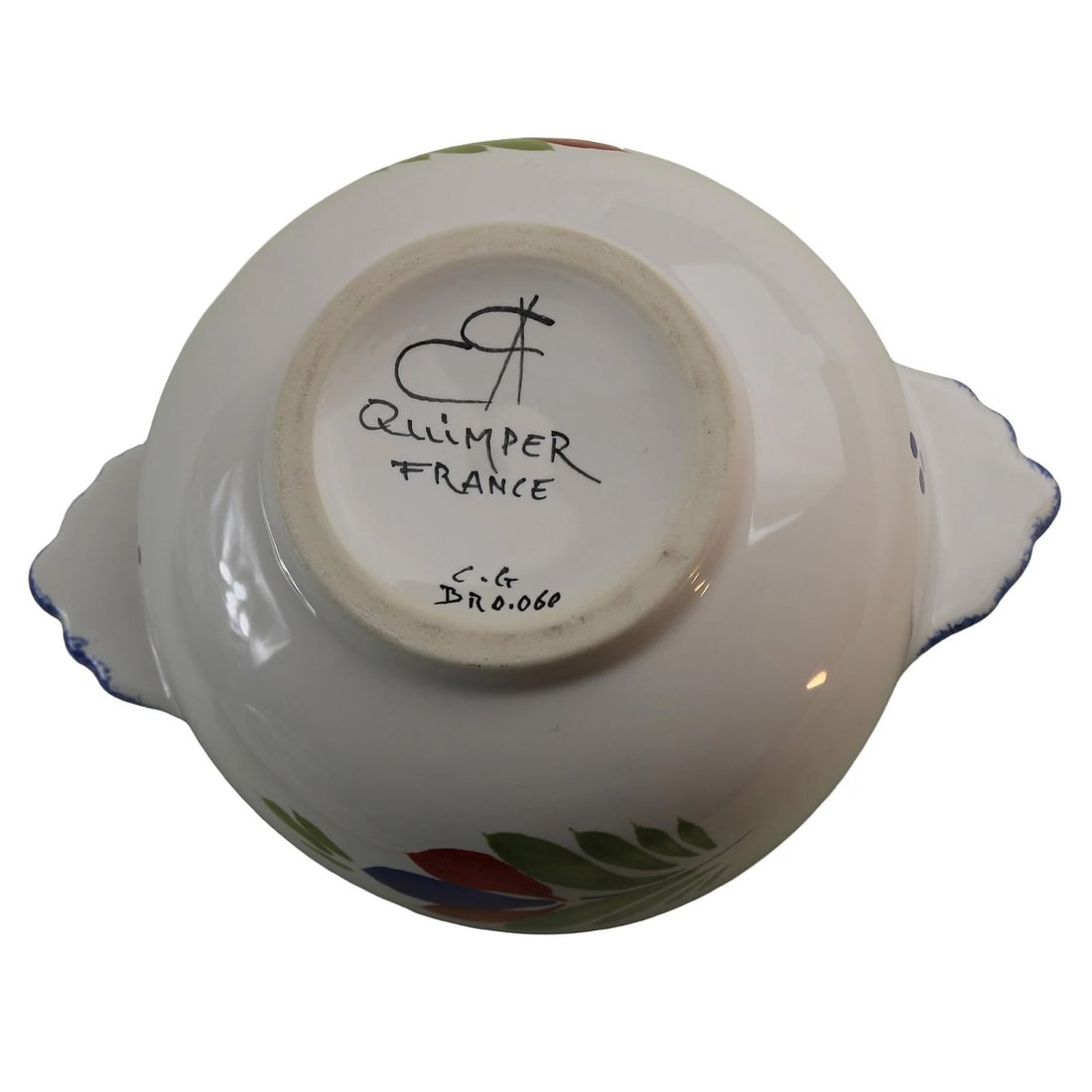 Title: 3X Vintage Henriot Quimper Faience Pottery Various Hand Painted Bowls C.20thC Description: - 7