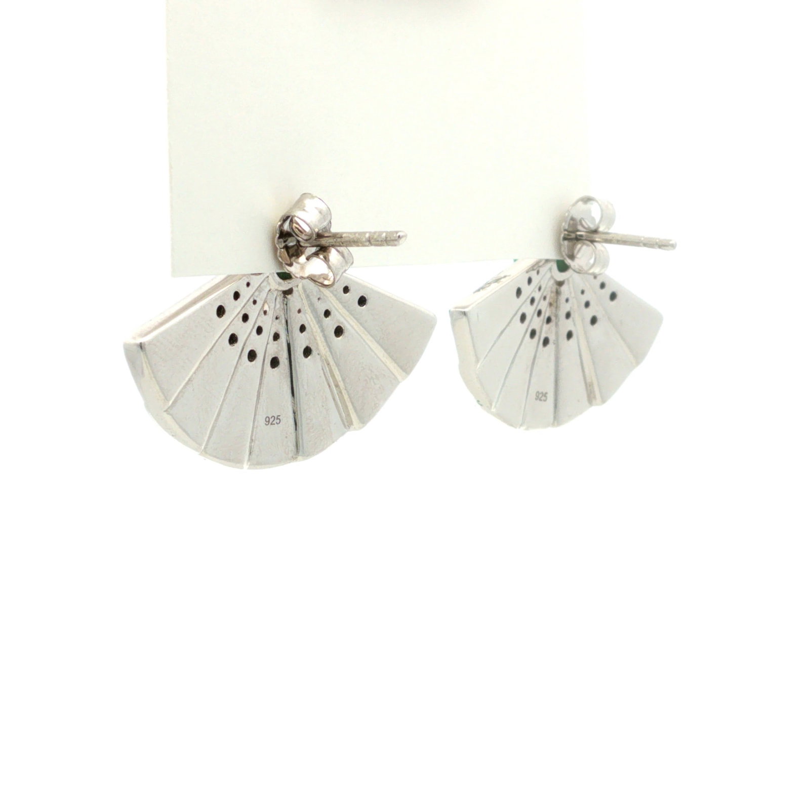 HRD Certified Sakota Emerald, Malachite & Black Spinel Earrings – 925 Sterling Silver - 3