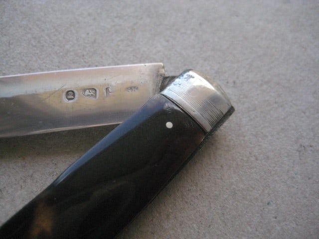 George IV Silver Bladed Folding Fruit Knife - 5
