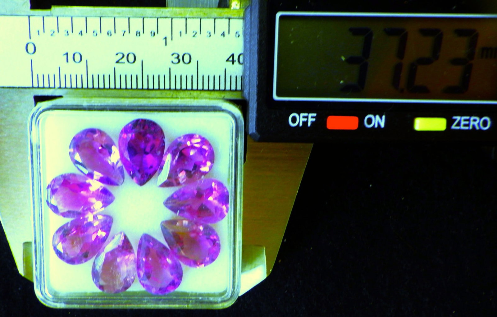 Nine Pear Cut Amethysts 11 mm - 3