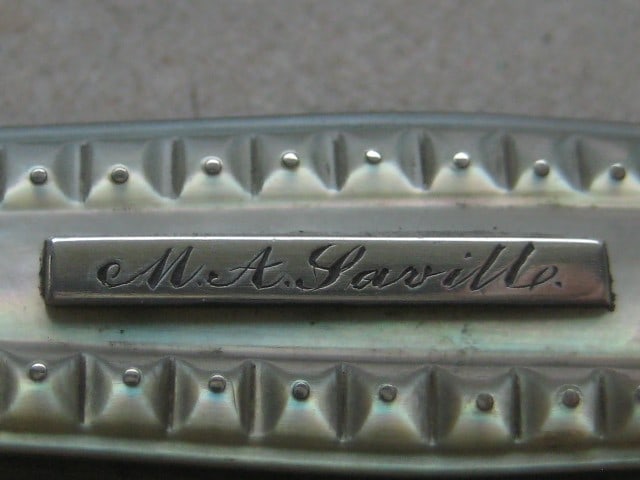 Victorian Mother of Pearl Hafted Silver Bladed Folding Fruit Knife - 5