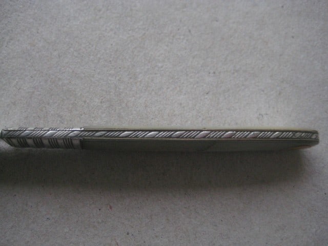 George III Mother of Pearl Hafted Silver Bladed Folding Fruit Knife - 7