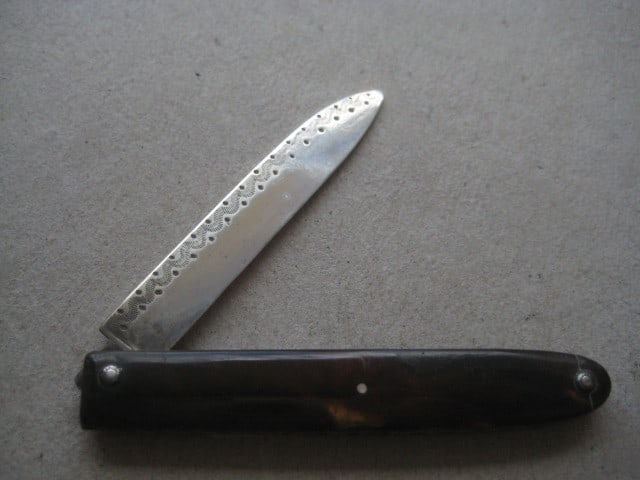 George III Silver Bladed Folding Fruit Knife - 2