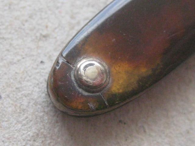 George III Silver Bladed Folding Fruit Knife - 5
