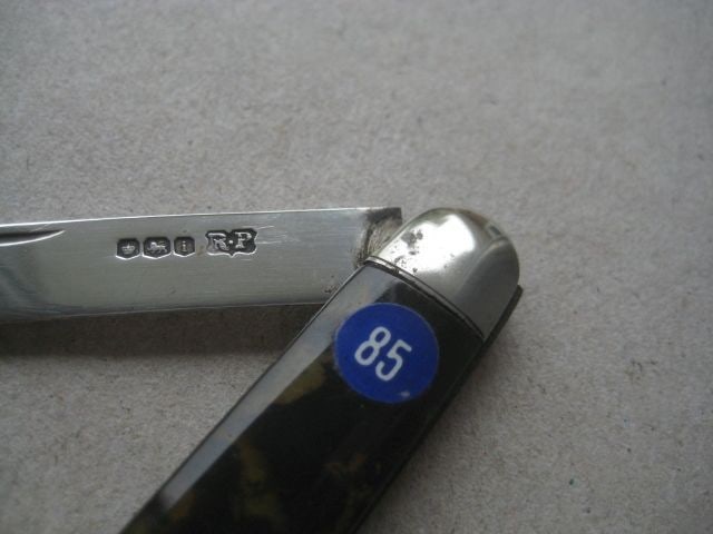 George V Silver Bladed Folding Fruit Knife - 4