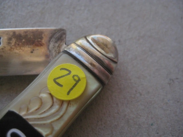 Victorian Mother of Pearl Hafted Silver Bladed Folding Fruit Knife - 6