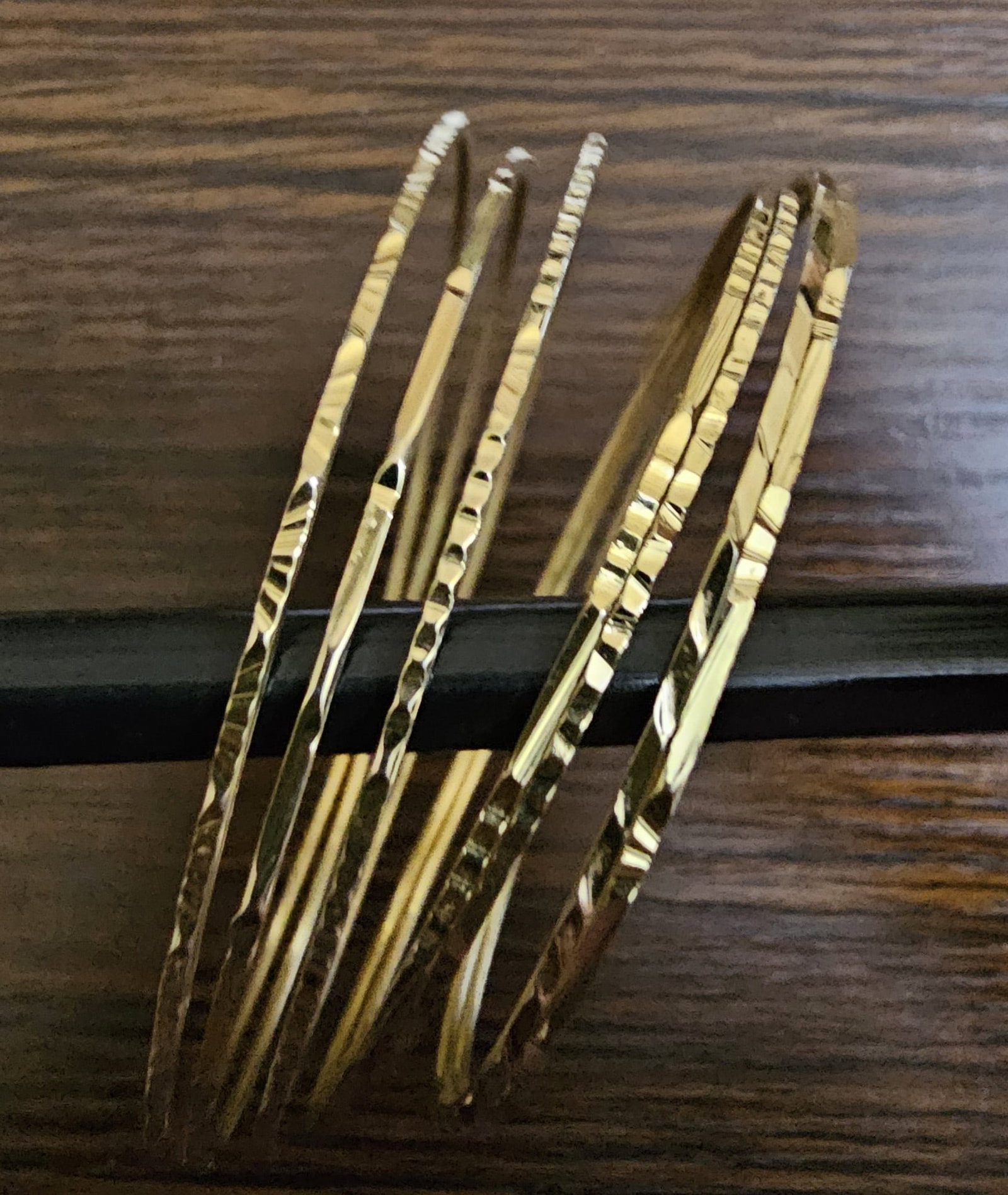 Title: Set of 7 Yellow Metal Bangles – Stylish Everyday Wear Description: Lovely set of seven  - 2
