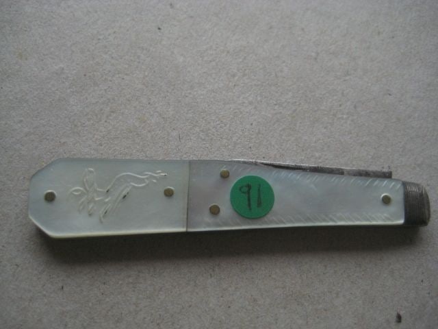 Title: William IV Mother of Pearl Hafted Quill Bladed Folding Fruit Knife Description: William IV - 7